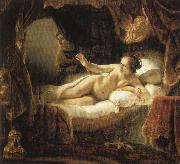 Rembrandt van rijn Danae painting